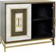Harp & Finial® Jamison Antique Brass/Dark Walnut Cabinet-1