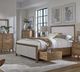Whittier Wood® Furniture Bailey Nutmeg Queen Upholstered Storage Panel Bed-1