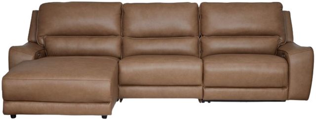Signature Design by Ashley® Silverbrooke 3-Piece Caramel Left-Arm Facing Power Reclining Sectional and Chaise-0