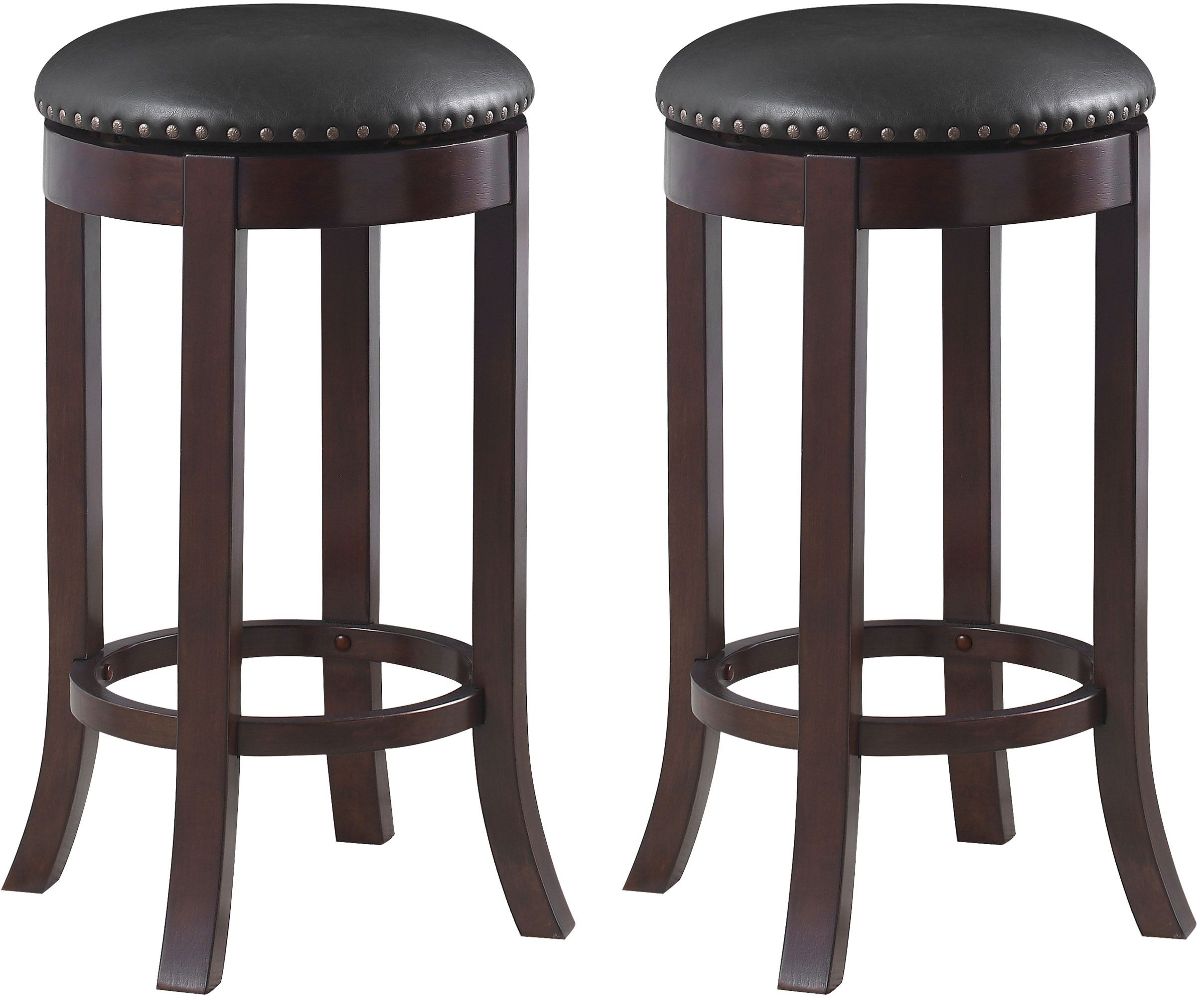 Coaster® Aboushi 2-Piece Brown Swivel Bar Stools