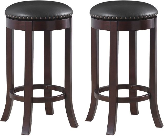 Coaster® Aboushi 2-Piece Brown Swivel Bar Stools-0