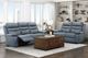 Homelegance® Hancock Blue Power Double Reclining Loveseat-1