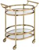 ACME Furniture Lakelyn Brushed Bronze/Glass Top Serving Cart-0