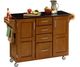 homestyles® Create-a-Cart Black Granite/Medium Oak Kitchen Cart-0