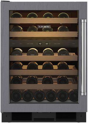Front view of the Sub-Zero® 24" Panel Ready Wine Cooler