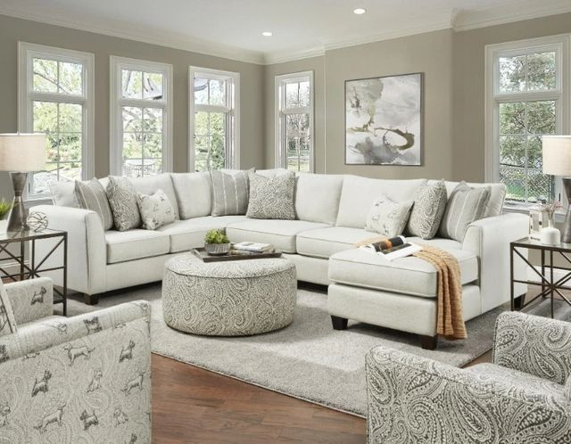 Fusion Furniture Homecoming Stone 3-Piece Gray U-Shape Sectional-1