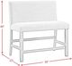 Elements International Seneca Gray Upholstered Counter Dining Bench-3