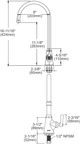 Elkay Chrome Single Hole Single Control Faucet with 8" Gooseneck Spout and 2" Lever Handle-1