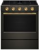 KitchenAid® 30" Black Ore Smart Slide-in Gas Range with Convection Cooking Modes and 2-in-1 Burner-2