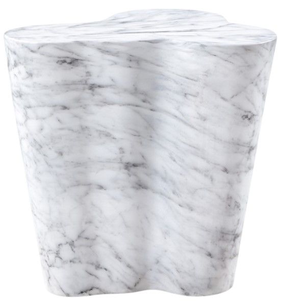 Meridian Furniture Monza White Marble End Table-0