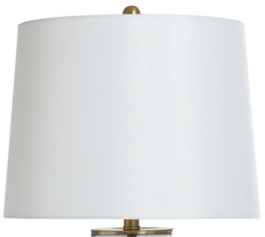 StyleCraft Clear/Light Brass Glass Table Lamp-1