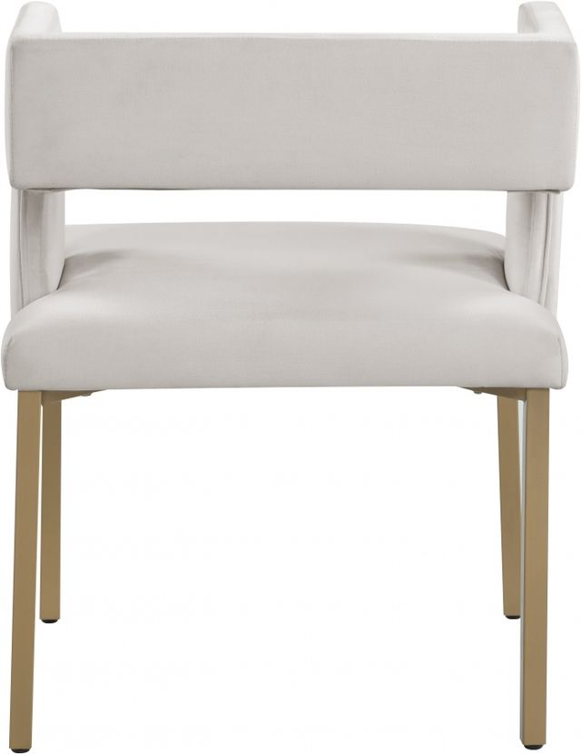 Meridian Furniture Caleb Cream/Gold Velvet Dining Chair-3