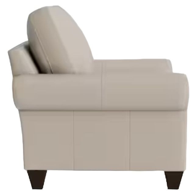 Bassett® Furniture Customizable Benchmade Premier Leather Large Roll Arm Accent Chair-2