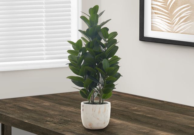 Monarch Specialties Inc. Green/White 31" Tall Artificial Potted Garcinia Tree-3