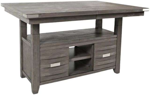 Jofran Inc. Altamonte Brushed Gray High-Low Rectangle Dining Table-0