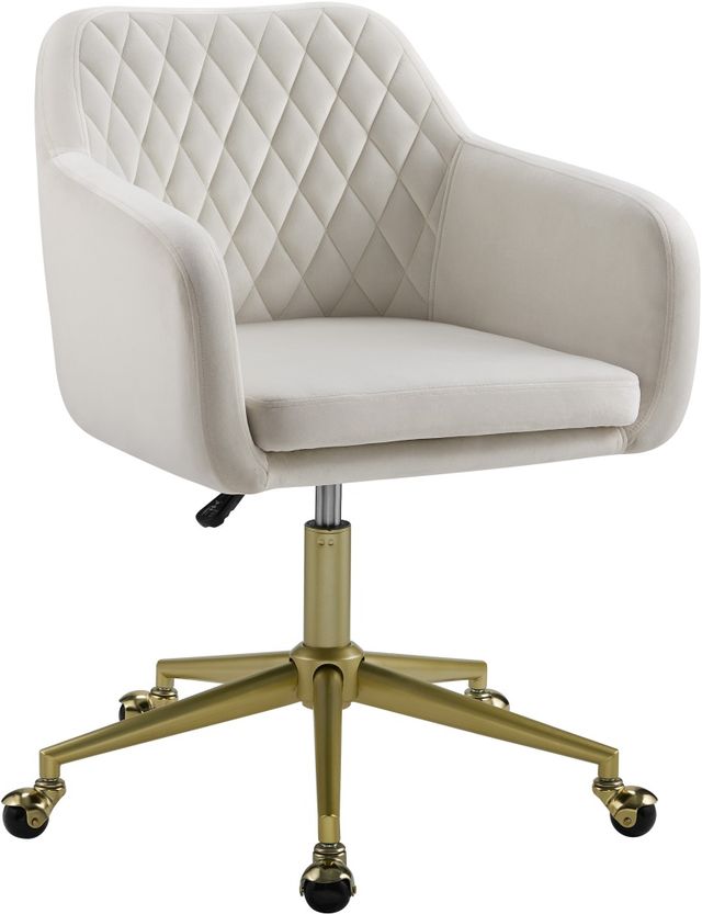 Linon Vance Off-White Quilted Office Chair-0