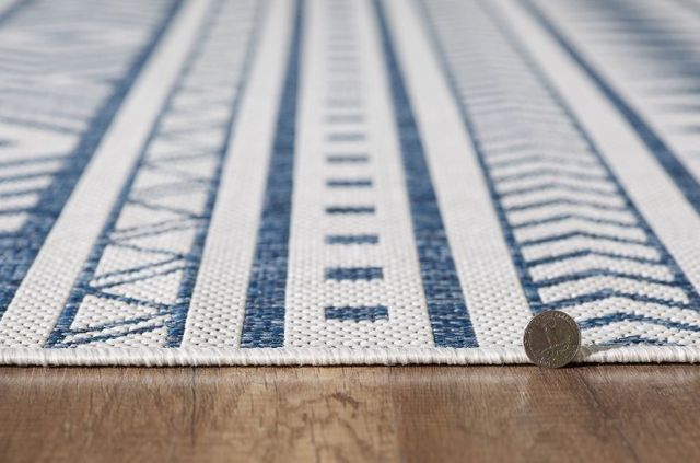 KAS Rugs Provo Blue/Ivory Natural 5'x8' Area Rug-1