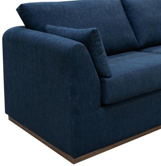 International Furniture Direct Vallarta Navy Blue Loveseat-1