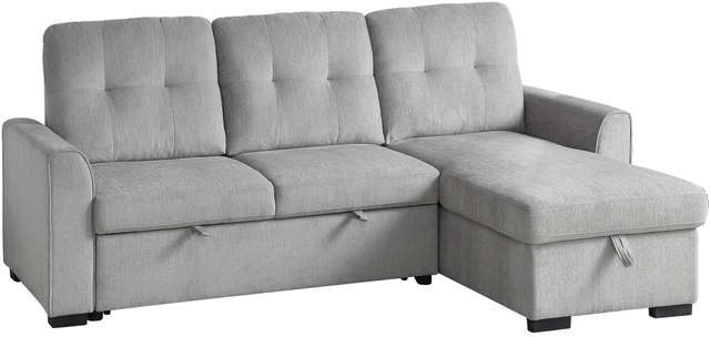 Homelegance® Carolina 2-Piece Gray L-Shape Sectional with Pull-out Bed and Hidden Storage-0