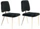 VIG Furniture Candace 2-Piece Black/Rosegold Modern Dining Chair Set-0