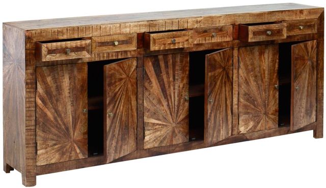 Jaipur Furniture Geometric Palettes Cayley Brown Jumbo Sideboard-2