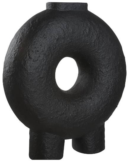 Renwil® Ezra Glazed Textured Matte Black Vase-0