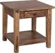 Porter International Designs Tahoe Harvest End Table with Drawer-0