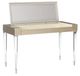 Caracole® Moment of Caracole Classic Soft Silver Leaf Vanity Table with Clarity Clear Base-3