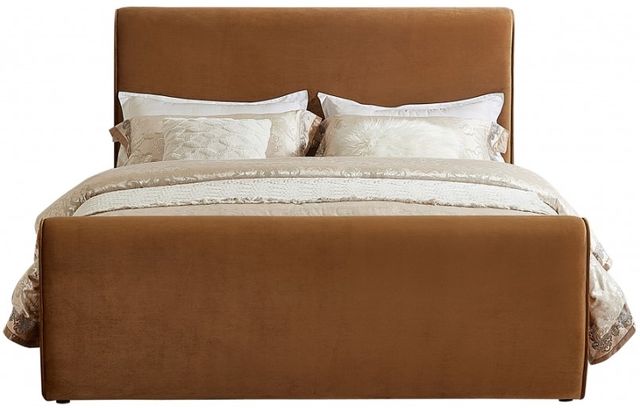 Meridian Furniture Sloan Saddle Full Upholstered Panel Bed-1