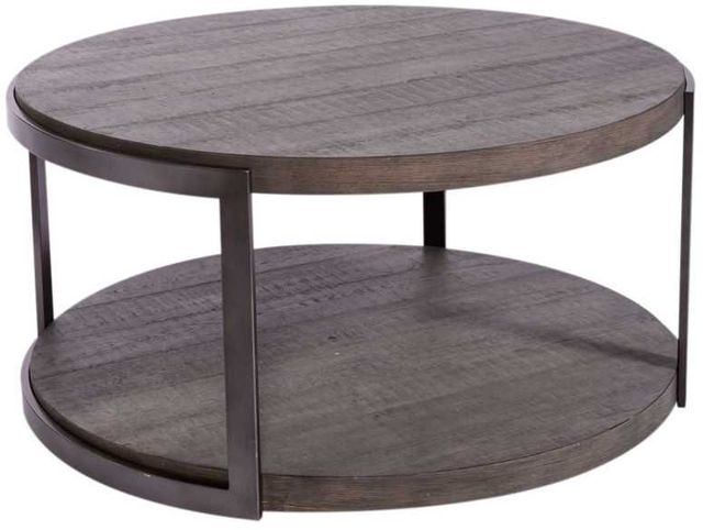 Liberty Furniture Modern View Gauntlet Gray Round Cocktail Table-0