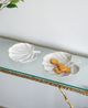 A & B Home Palmetto White Decorative Plate-2