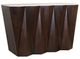 StyleCraft White Oval Console with Cocoa Brown Base-0