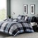 Olliix by INK+IVY Grey Twin Nathan Duvet Cover Mini Set-1