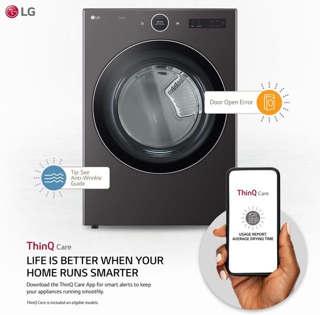 LG Black Steel Front Load Washer & Electric Dryer Laundry Pair-3
