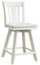 John Thomas Furniture® Hampton San Remo Pure White Counter Swivel Stool-0