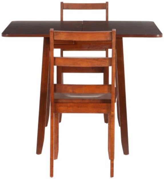 Linon Ashley 3-Piece Brown Dining Table Set-3