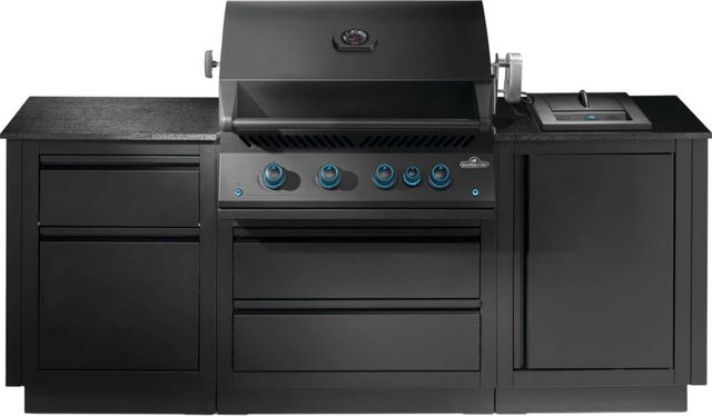 Napoleon OASIS™ 300 112" Matte Black Outdoor Kitchen Kit-0