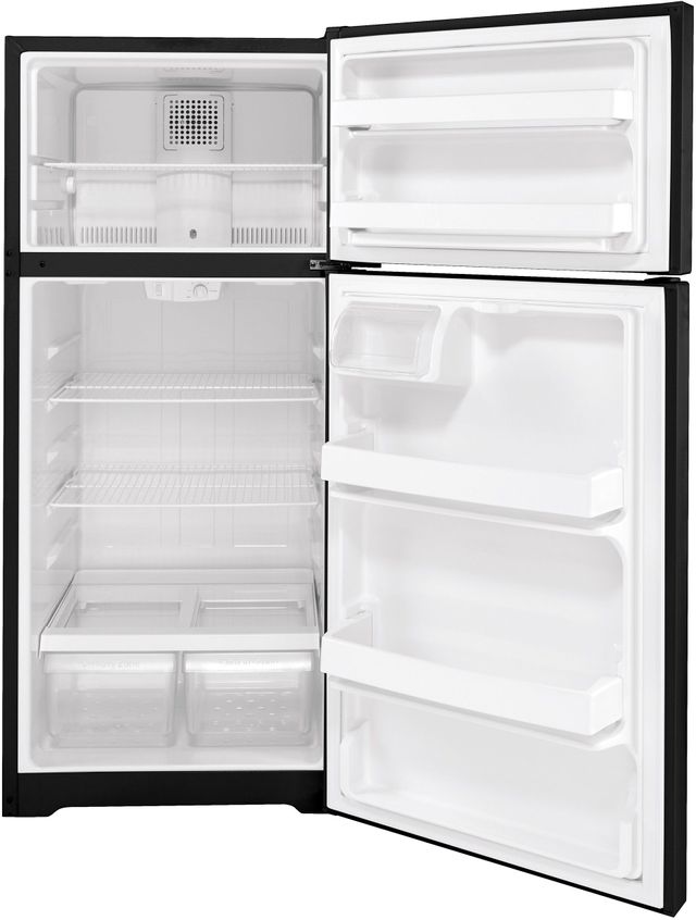 GE® 28 in. 16.6 Cu. Ft. Black Top Freezer Refrigerator-1