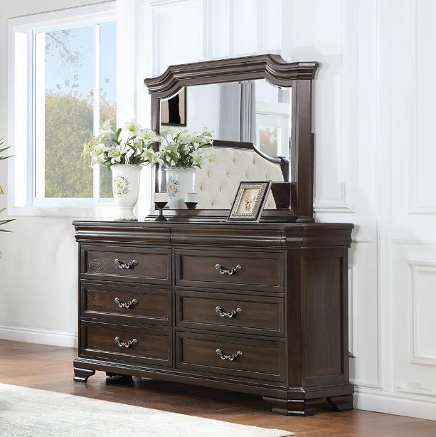 New Classic® Home Furnishings Lyndhurst Walnut Dresser and Mirror-1