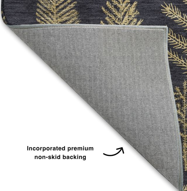 Dalyn™ Rug Company Merry & Bright MY21 Black/Gold 5'x8' Area Rug-3