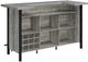 Coaster® Bellemore Grey Driftwood/Black Bar Unit with Footrest-1