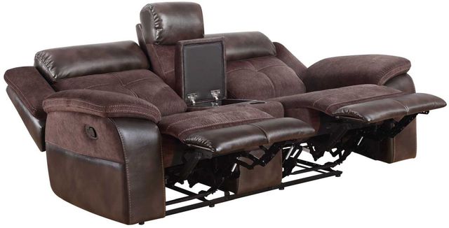 Steve Silver Co. Pueblo Coffee Manual Reclining Loveseat with Console-1