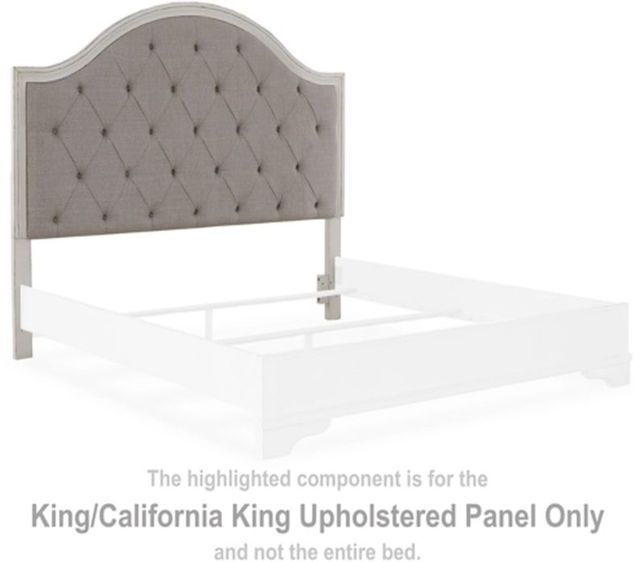 Signature Design by Ashley® Brollyn Chipped White King/California King Upholstered Panel Headboard-1