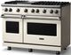 Viking® 5 Series 48" Pure White Pro Style Gas (NG) Range with Polished Chrome Trim-2
