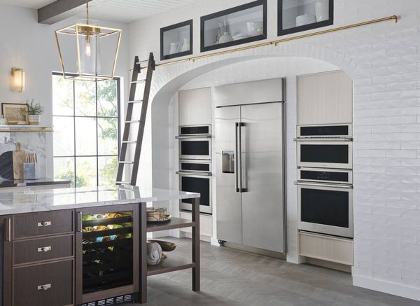 Monogram 48 in. 28.6 Cu. Ft. Stainless Steel Built In Counter Depth Side-by-Side Refrigerator