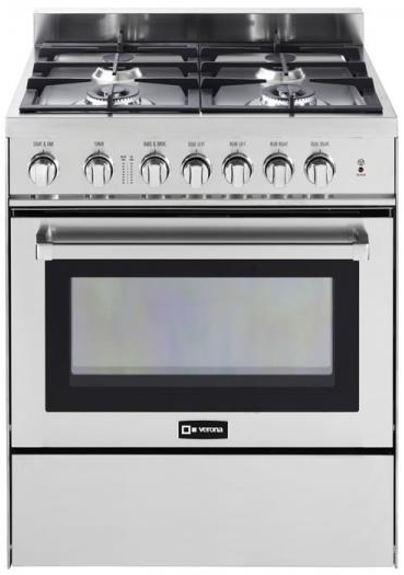 Verona® 30" Stainless Steel Free Standing Gas Range-0