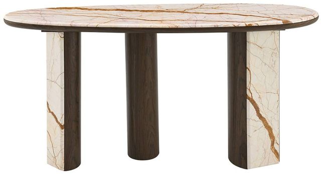 ACME Furniture Haidar Brown/Natural Marble Console Table-3