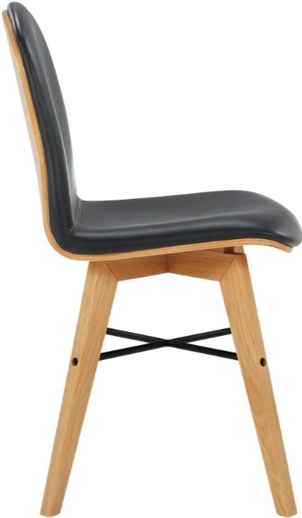 Moe's Home Collection Napoli 2-Piece Black Dining Chair Set-2