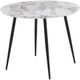 Titus Furniture T-3485 Gray Faux Marble Dining Table with Black Metal Legs -0