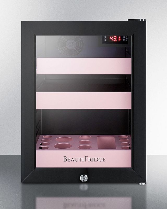 Summit® BeautiFridge 14" 0.9 Cu. Ft. Black Compact Refrigerator-0